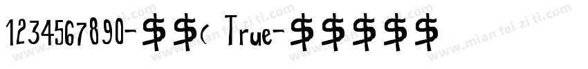1234567890-常规( True字体转换